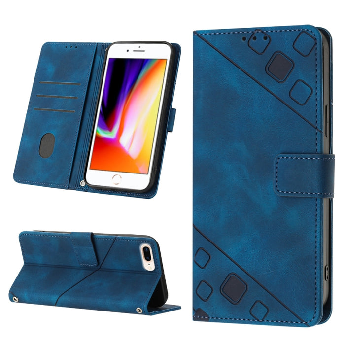 Estuche para teléfono de cuero en relieve con tacto de piel, For iPhone 7 Plus / 8 Plus / 6 Plus, For iPod Touch 7 / Touch 6, For iPhone 11 Pro