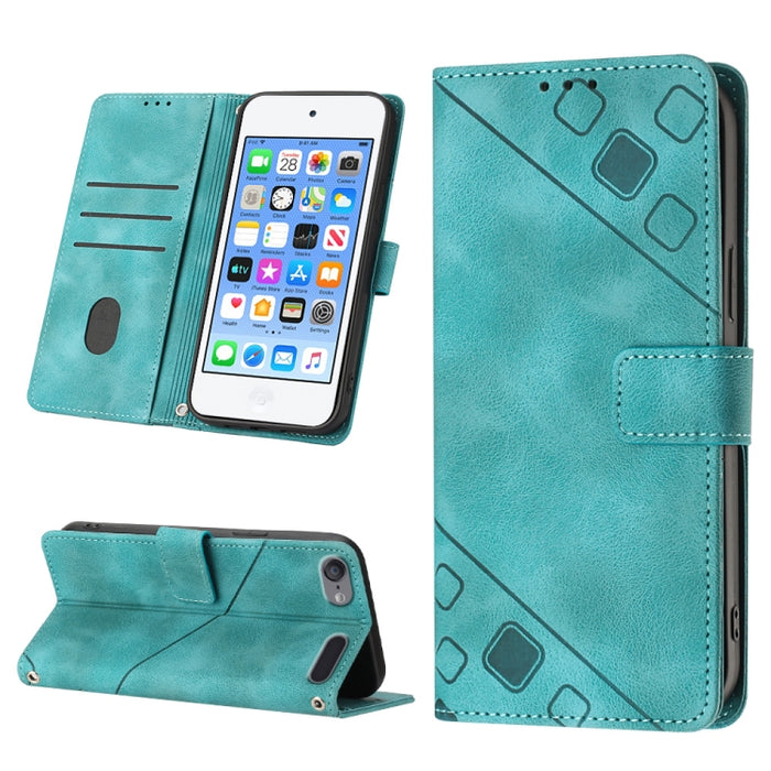 Estuche para teléfono de cuero en relieve con tacto de piel, For iPhone 7 Plus / 8 Plus / 6 Plus, For iPod Touch 7 / Touch 6, For iPhone 11 Pro
