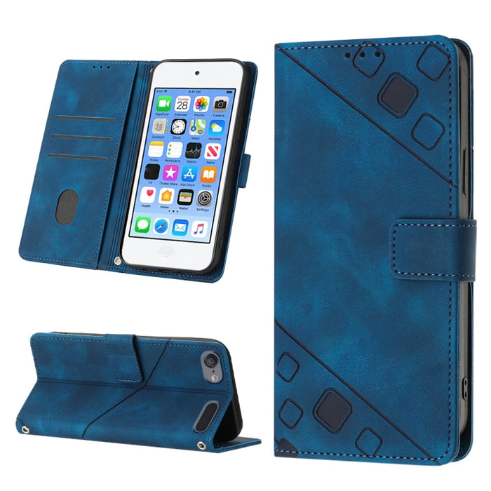 Estuche para teléfono de cuero en relieve con tacto de piel, For iPhone 7 Plus / 8 Plus / 6 Plus, For iPod Touch 7 / Touch 6, For iPhone 11 Pro