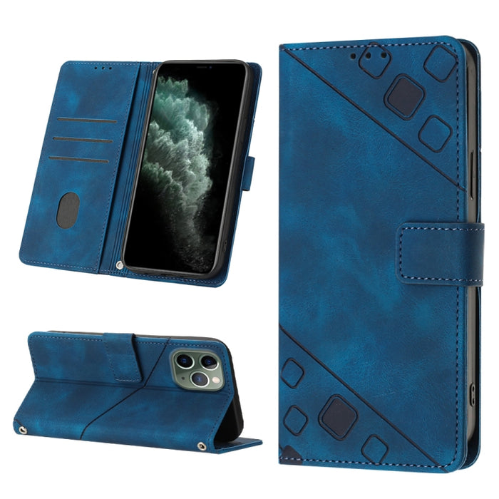 Estuche para teléfono de cuero en relieve con tacto de piel, For iPhone 7 Plus / 8 Plus / 6 Plus, For iPod Touch 7 / Touch 6, For iPhone 11 Pro