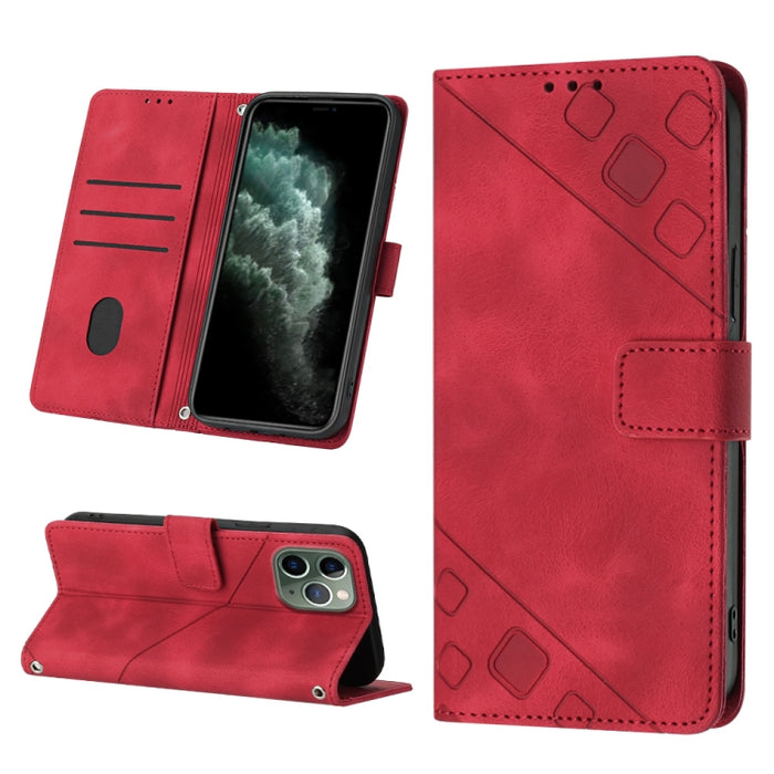 Estuche para teléfono de cuero en relieve con tacto de piel, For iPhone 7 Plus / 8 Plus / 6 Plus, For iPod Touch 7 / Touch 6, For iPhone 11 Pro