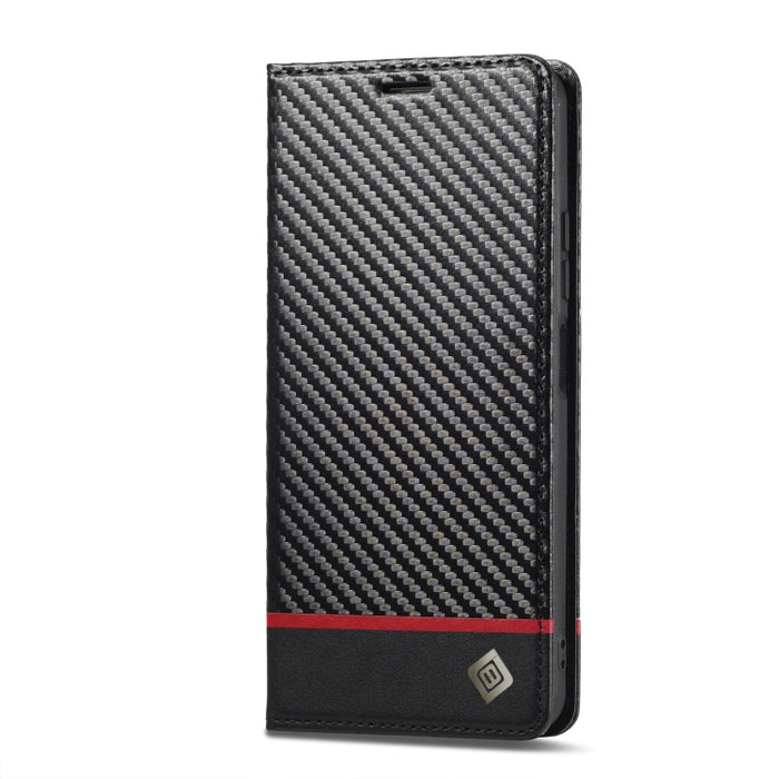 LC.IMEEKE Funda de cuero con tapa de textura de fibra de carbono para teléfono, For Xiaomi Poco X5 Pro/Redmi Note 12 Pro 5G, For Xiaomi Poco X5/Redmi Note 12 5G