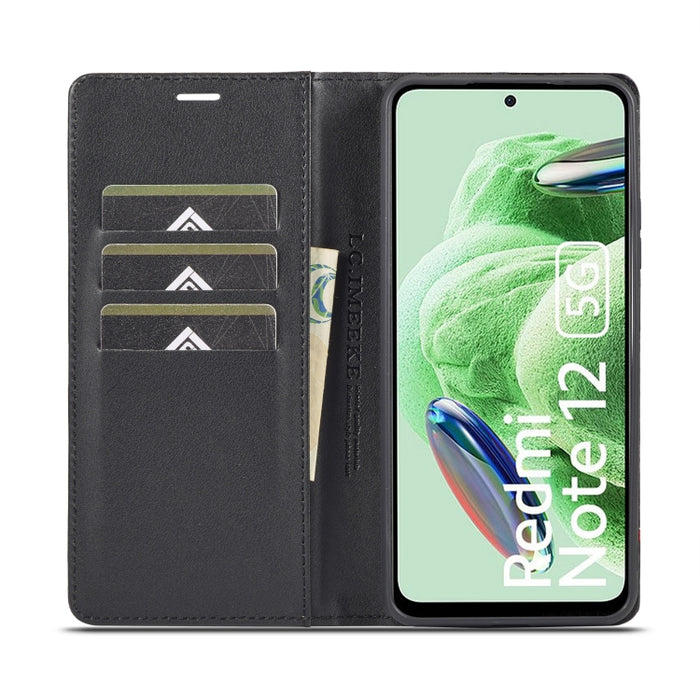 LC.IMEEKE Funda de cuero con tapa de textura de fibra de carbono para teléfono, For Xiaomi Poco X5 Pro/Redmi Note 12 Pro 5G, For Xiaomi Poco X5/Redmi Note 12 5G