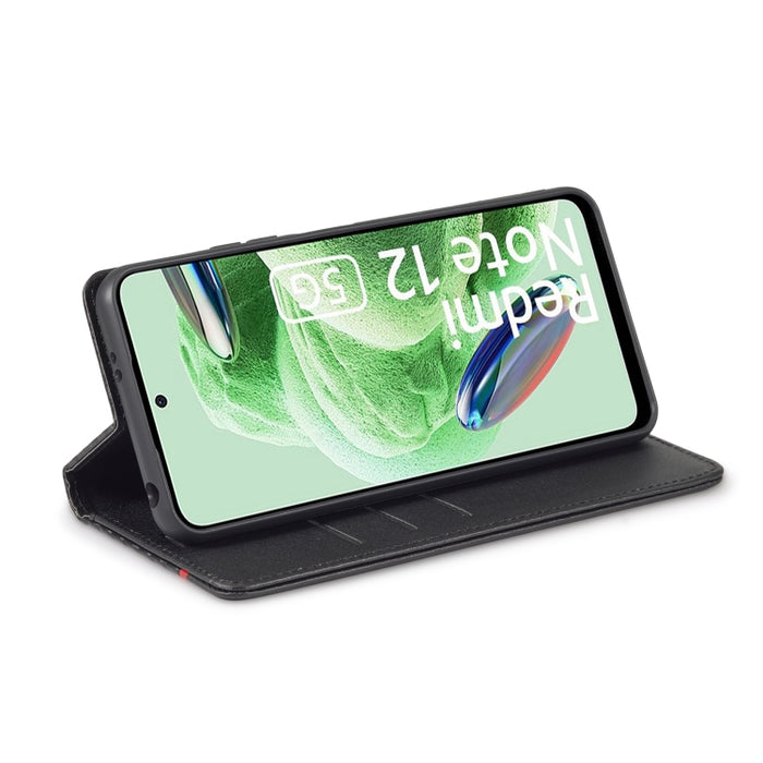 LC.IMEEKE Funda de cuero con tapa de textura de fibra de carbono para teléfono, For Xiaomi Poco X5 Pro/Redmi Note 12 Pro 5G, For Xiaomi Poco X5/Redmi Note 12 5G