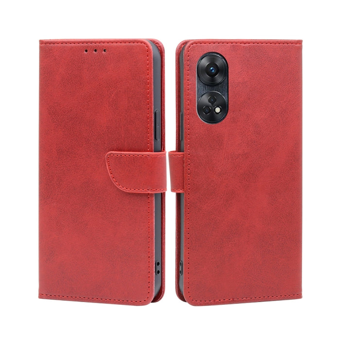 Estuche para teléfono de cuero con tapa y hebilla con textura de becerro, For Motorola Moto E13 4G, For OPPO A17k, For OPPO Reno8 T 4G, For Xiaomi Poco X5 Pro / Redmi Note 12 Pro Speed, For Honor X9a 5G