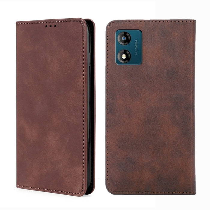 Estuche para teléfono de cuero con tapa horizontal magnética con sensación de piel, For Motorola Moto E13 4G, For OPPO A17k, For OPPO Reno8 T 4G, For Xiaomi Poco X5 Pro / Redmi Note 12 Pro Speed, For Honor X9a 5G