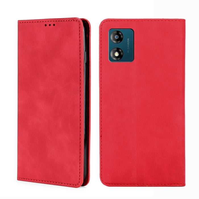 Estuche para teléfono de cuero con tapa horizontal magnética con sensación de piel, For Motorola Moto E13 4G, For OPPO A17k, For OPPO Reno8 T 4G, For Xiaomi Poco X5 Pro / Redmi Note 12 Pro Speed, For Honor X9a 5G
