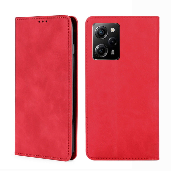 Estuche para teléfono de cuero con tapa horizontal magnética con sensación de piel, For Motorola Moto E13 4G, For OPPO A17k, For OPPO Reno8 T 4G, For Xiaomi Poco X5 Pro / Redmi Note 12 Pro Speed, For Honor X9a 5G