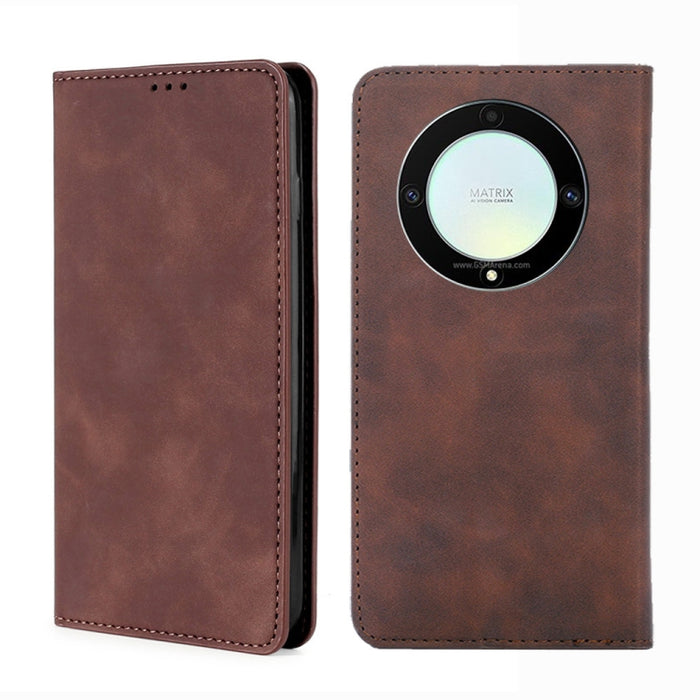 Estuche para teléfono de cuero con tapa horizontal magnética con sensación de piel, For Motorola Moto E13 4G, For OPPO A17k, For OPPO Reno8 T 4G, For Xiaomi Poco X5 Pro / Redmi Note 12 Pro Speed, For Honor X9a 5G