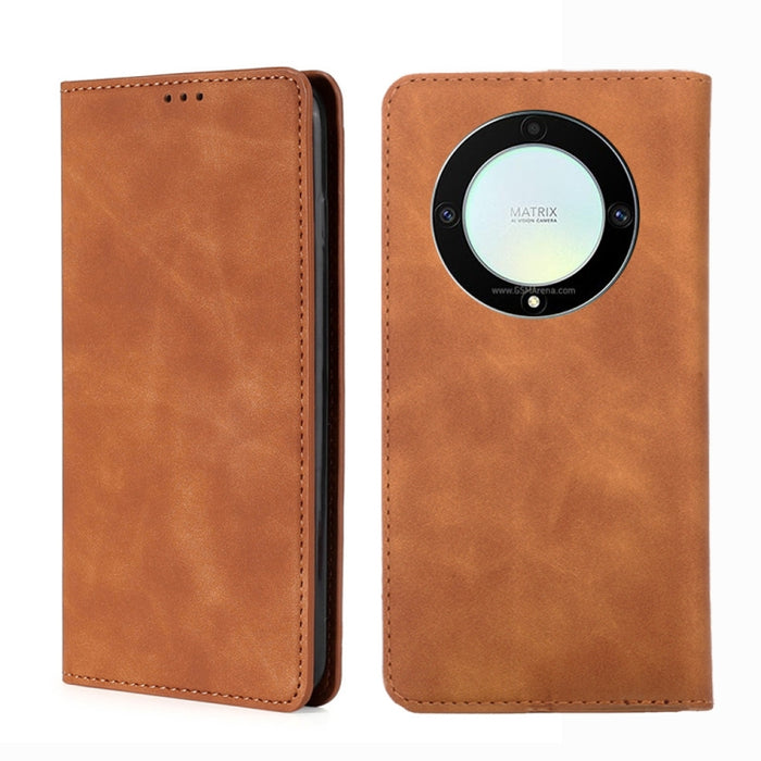 Estuche para teléfono de cuero con tapa horizontal magnética con sensación de piel, For Motorola Moto E13 4G, For OPPO A17k, For OPPO Reno8 T 4G, For Xiaomi Poco X5 Pro / Redmi Note 12 Pro Speed, For Honor X9a 5G