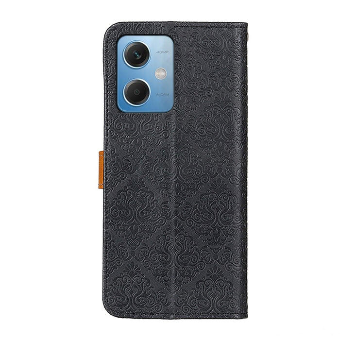 Estuche para teléfono de cuero con tapa en relieve floral europeo, For Xiaomi Redmi Note 12 5G, For Xiaomi Redmi Note 12 Pro 5G, For Xiaomi Redmi Note 12 Pro+ 5G