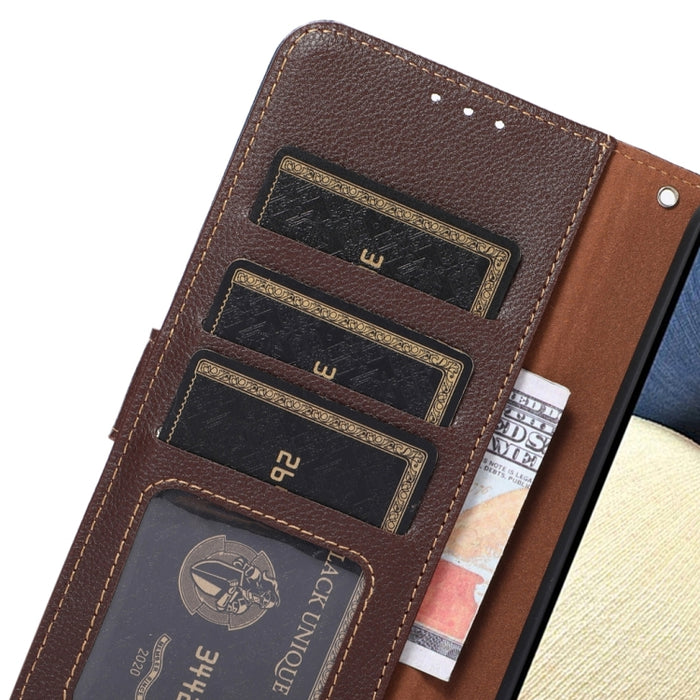 KHAZNEH Estuche para teléfono RFID de cuero con textura de litchi, For OnePlus Ace 2 5G / 11R 5G, For Sony Xperia 1 V, For Sony Xperia 10 V, For Xiaomi Redmi 12C / Redmi 11A