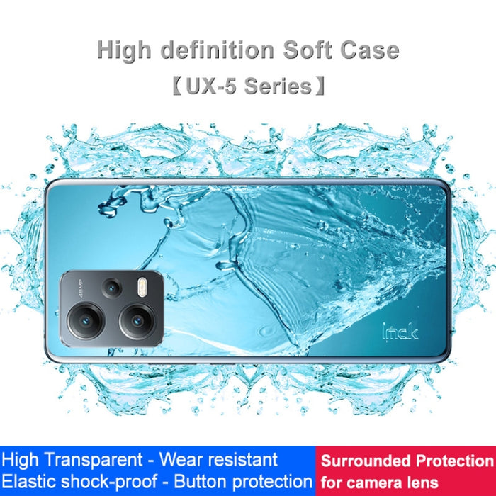 Funda protectora de TPU transparente a prueba de golpes serie IMAK UX-5, For OnePlus Nord CE 3 Lite 5G, For Xiaomi Redmi Note 12 5G Indian version/Poco X5 5G, For ZTE nubia Z50 5G, For OnePlus Ace 2 5G/11R 5G, For OnePlus 11 5G