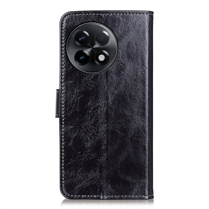 Estuche para teléfono con tapa de cuero con textura de caballo loco retro, For OnePlus Ace 2 5G, For ZTE Blade A32, For Xiaomi Redmi 11A / 12C