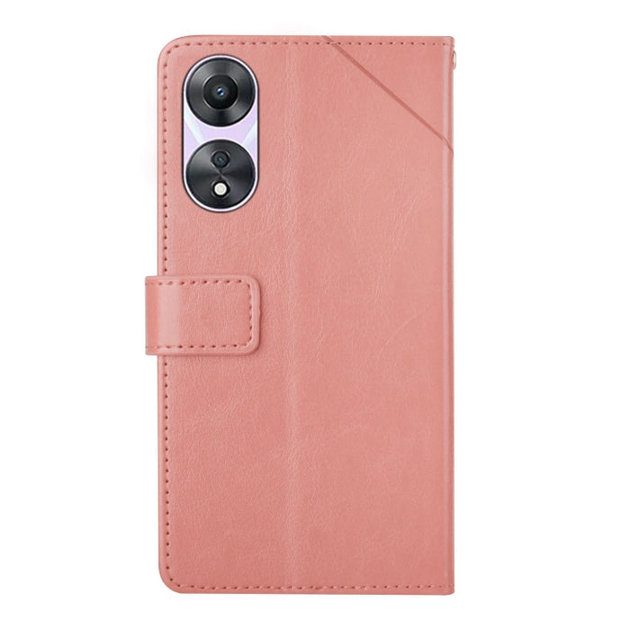 HT01 Estuche para teléfono de cuero con tapa y patrón en forma de Y, For OPPO Reno8 T 5G/A1 Pro 5G, For Xiaomi 13 Lite, For Samsung Galaxy A24 4G