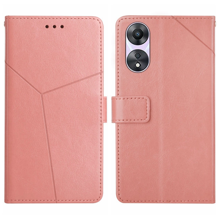 HT01 Estuche para teléfono de cuero con tapa y patrón en forma de Y, For OPPO Reno8 T 5G/A1 Pro 5G, For Xiaomi 13 Lite, For Samsung Galaxy A24 4G
