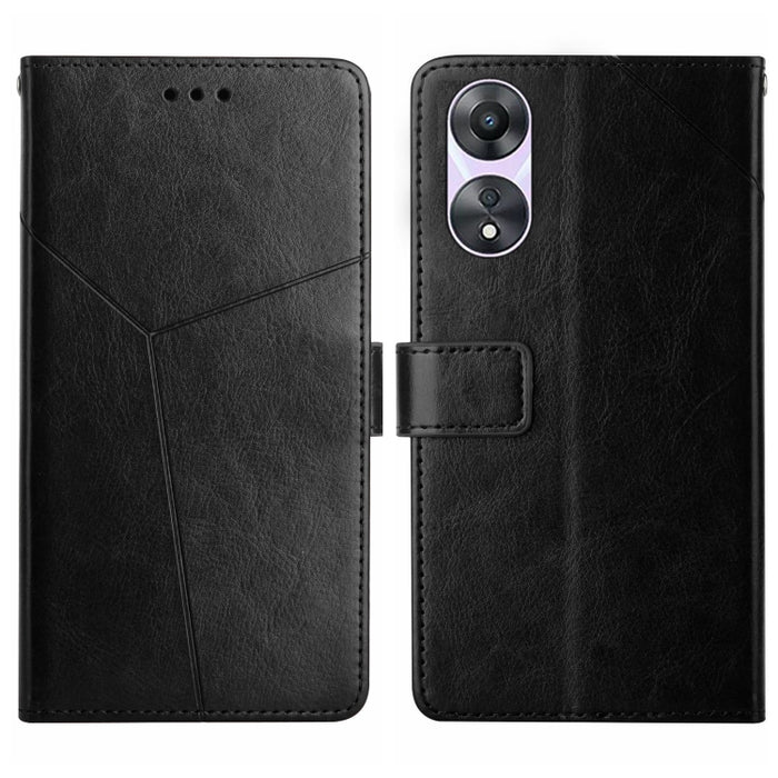 HT01 Estuche para teléfono de cuero con tapa y patrón en forma de Y, For OPPO Reno8 T 5G/A1 Pro 5G, For Xiaomi 13 Lite, For Samsung Galaxy A24 4G