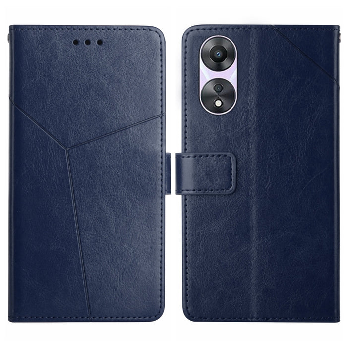 HT01 Estuche para teléfono de cuero con tapa y patrón en forma de Y, For OPPO Reno8 T 5G/A1 Pro 5G, For Xiaomi 13 Lite, For Samsung Galaxy A24 4G