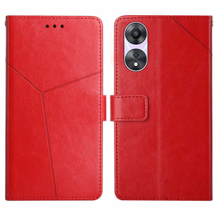 HT01 Estuche para teléfono de cuero con tapa y patrón en forma de Y, For OPPO Reno8 T 5G/A1 Pro 5G, For Xiaomi 13 Lite, For Samsung Galaxy A24 4G
