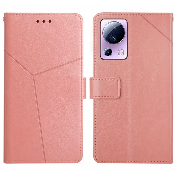 HT01 Estuche para teléfono de cuero con tapa y patrón en forma de Y, For OPPO Reno8 T 5G/A1 Pro 5G, For Xiaomi 13 Lite, For Samsung Galaxy A24 4G