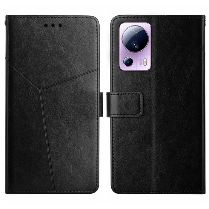 HT01 Estuche para teléfono de cuero con tapa y patrón en forma de Y, For OPPO Reno8 T 5G/A1 Pro 5G, For Xiaomi 13 Lite, For Samsung Galaxy A24 4G