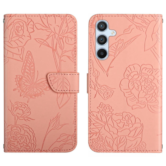 HT03 Skin Feel Butterfly Estuche de cuero con tapa en relieve para teléfono, For OPPO Reno8 T 5G/A1 Pro 5G, For Xiaomi 13 Lite, For Samsung Galaxy A24 4G