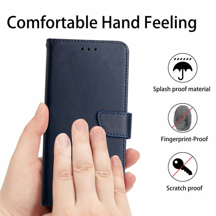 Estuche para teléfono con tapa a prueba de huellas dactilares de cuero genuino, For OPPO Reno8 T 5G/A1 Pro 5G, For Xiaomi 13 Lite, For Samsung Galaxy A24 4G