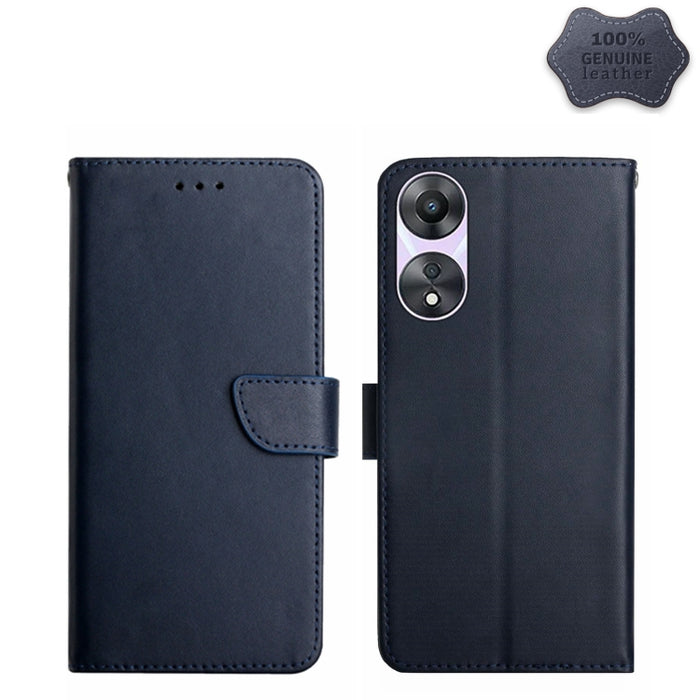 Estuche para teléfono con tapa a prueba de huellas dactilares de cuero genuino, For OPPO Reno8 T 5G/A1 Pro 5G, For Xiaomi 13 Lite, For Samsung Galaxy A24 4G