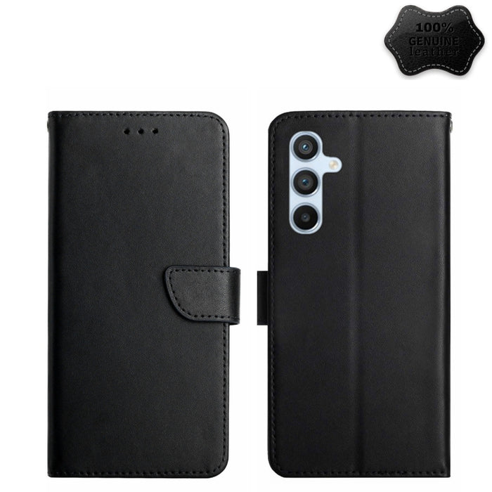 Estuche para teléfono con tapa a prueba de huellas dactilares de cuero genuino, For OPPO Reno8 T 5G/A1 Pro 5G, For Xiaomi 13 Lite, For Samsung Galaxy A24 4G