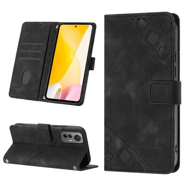 Estuche para teléfono de cuero en relieve con tacto de piel, For Xiaomi 12, For Xiaomi 12 Lite, For Xiaomi 12 Pro, For Xiaomi 12 Ultra / 12S Ultra, For Xiaomi Civi 2, For Xiaomi Poco C40, For Xiaomi Poco M4 5G / M5 4G, For Xiaomi Poco M4 Pro 4G        ...