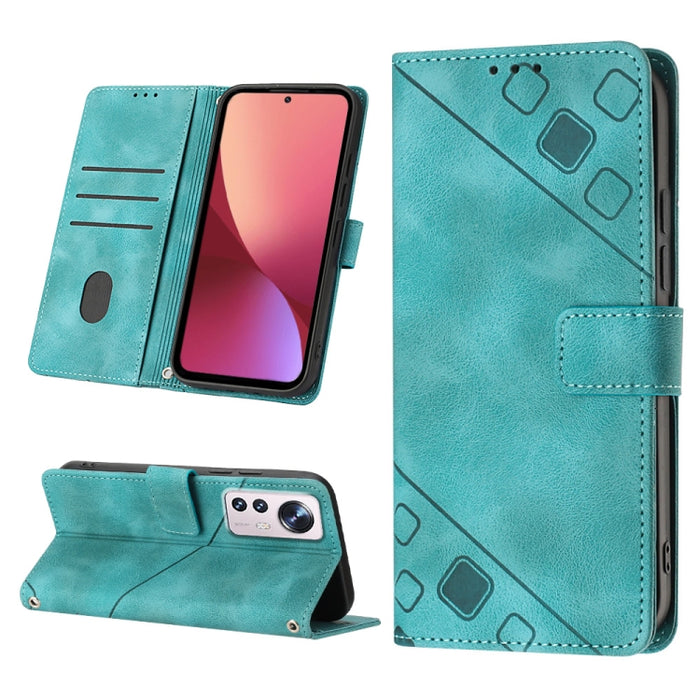 Estuche para teléfono de cuero en relieve con tacto de piel, For Xiaomi 12, For Xiaomi 12 Lite, For Xiaomi 12 Pro, For Xiaomi 12 Ultra / 12S Ultra, For Xiaomi Civi 2, For Xiaomi Poco C40, For Xiaomi Poco M4 5G / M5 4G, For Xiaomi Poco M4 Pro 4G        ...