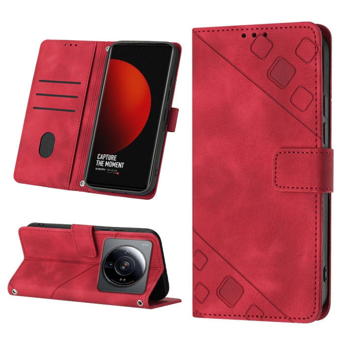 Estuche para teléfono de cuero en relieve con tacto de piel, For Xiaomi 12, For Xiaomi 12 Lite, For Xiaomi 12 Pro, For Xiaomi 12 Ultra / 12S Ultra, For Xiaomi Civi 2, For Xiaomi Poco C40, For Xiaomi Poco M4 5G / M5 4G, For Xiaomi Poco M4 Pro 4G        ...