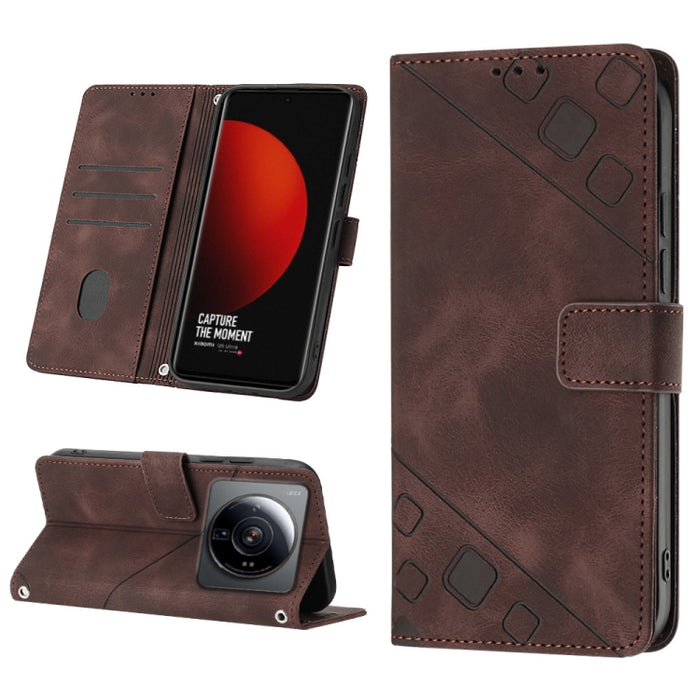 Estuche para teléfono de cuero en relieve con tacto de piel, For Xiaomi 12, For Xiaomi 12 Lite, For Xiaomi 12 Pro, For Xiaomi 12 Ultra / 12S Ultra, For Xiaomi Civi 2, For Xiaomi Poco C40, For Xiaomi Poco M4 5G / M5 4G, For Xiaomi Poco M4 Pro 4G        ...