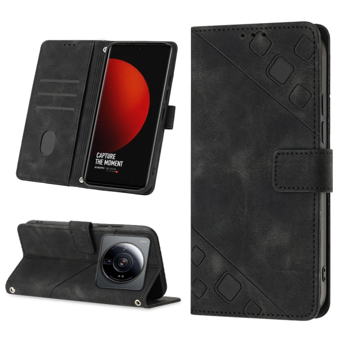 Estuche para teléfono de cuero en relieve con tacto de piel, For Xiaomi 12, For Xiaomi 12 Lite, For Xiaomi 12 Pro, For Xiaomi 12 Ultra / 12S Ultra, For Xiaomi Civi 2, For Xiaomi Poco C40, For Xiaomi Poco M4 5G / M5 4G, For Xiaomi Poco M4 Pro 4G        ...