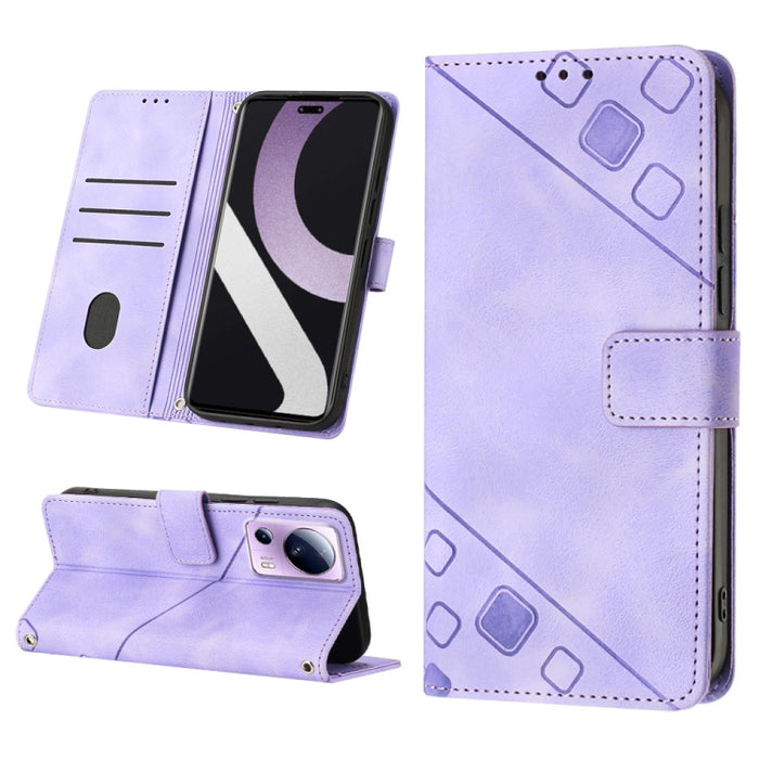 Estuche para teléfono de cuero en relieve con tacto de piel, For Xiaomi 12, For Xiaomi 12 Lite, For Xiaomi 12 Pro, For Xiaomi 12 Ultra / 12S Ultra, For Xiaomi Civi 2, For Xiaomi Poco C40, For Xiaomi Poco M4 5G / M5 4G, For Xiaomi Poco M4 Pro 4G        ...
