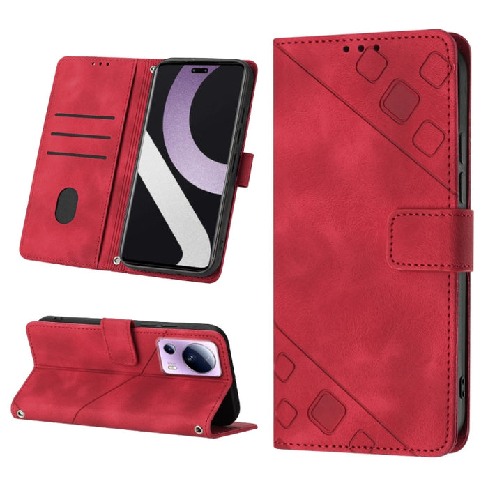 Estuche para teléfono de cuero en relieve con tacto de piel, For Xiaomi 12, For Xiaomi 12 Lite, For Xiaomi 12 Pro, For Xiaomi 12 Ultra / 12S Ultra, For Xiaomi Civi 2, For Xiaomi Poco C40, For Xiaomi Poco M4 5G / M5 4G, For Xiaomi Poco M4 Pro 4G        ...