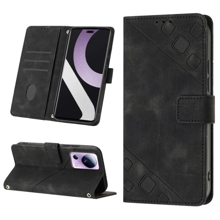 Estuche para teléfono de cuero en relieve con tacto de piel, For Xiaomi 12, For Xiaomi 12 Lite, For Xiaomi 12 Pro, For Xiaomi 12 Ultra / 12S Ultra, For Xiaomi Civi 2, For Xiaomi Poco C40, For Xiaomi Poco M4 5G / M5 4G, For Xiaomi Poco M4 Pro 4G        ...