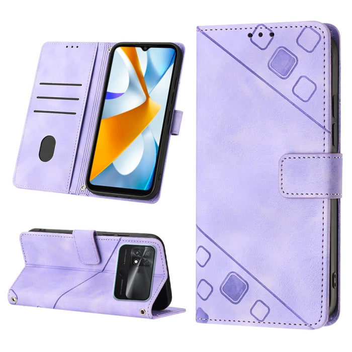 Estuche para teléfono de cuero en relieve con tacto de piel, For Xiaomi 12, For Xiaomi 12 Lite, For Xiaomi 12 Pro, For Xiaomi 12 Ultra / 12S Ultra, For Xiaomi Civi 2, For Xiaomi Poco C40, For Xiaomi Poco M4 5G / M5 4G, For Xiaomi Poco M4 Pro 4G        ...