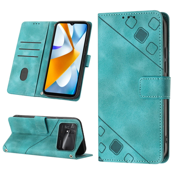 Estuche para teléfono de cuero en relieve con tacto de piel, For Xiaomi 12, For Xiaomi 12 Lite, For Xiaomi 12 Pro, For Xiaomi 12 Ultra / 12S Ultra, For Xiaomi Civi 2, For Xiaomi Poco C40, For Xiaomi Poco M4 5G / M5 4G, For Xiaomi Poco M4 Pro 4G        ...