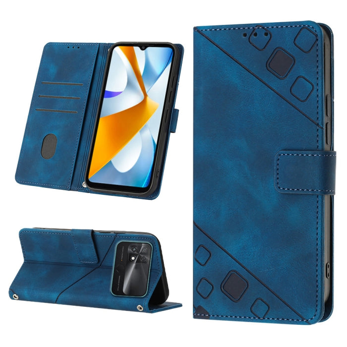 Estuche para teléfono de cuero en relieve con tacto de piel, For Xiaomi 12, For Xiaomi 12 Lite, For Xiaomi 12 Pro, For Xiaomi 12 Ultra / 12S Ultra, For Xiaomi Civi 2, For Xiaomi Poco C40, For Xiaomi Poco M4 5G / M5 4G, For Xiaomi Poco M4 Pro 4G        ...
