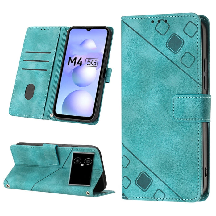 Estuche para teléfono de cuero en relieve con tacto de piel, For Xiaomi 12, For Xiaomi 12 Lite, For Xiaomi 12 Pro, For Xiaomi 12 Ultra / 12S Ultra, For Xiaomi Civi 2, For Xiaomi Poco C40, For Xiaomi Poco M4 5G / M5 4G, For Xiaomi Poco M4 Pro 4G        ...