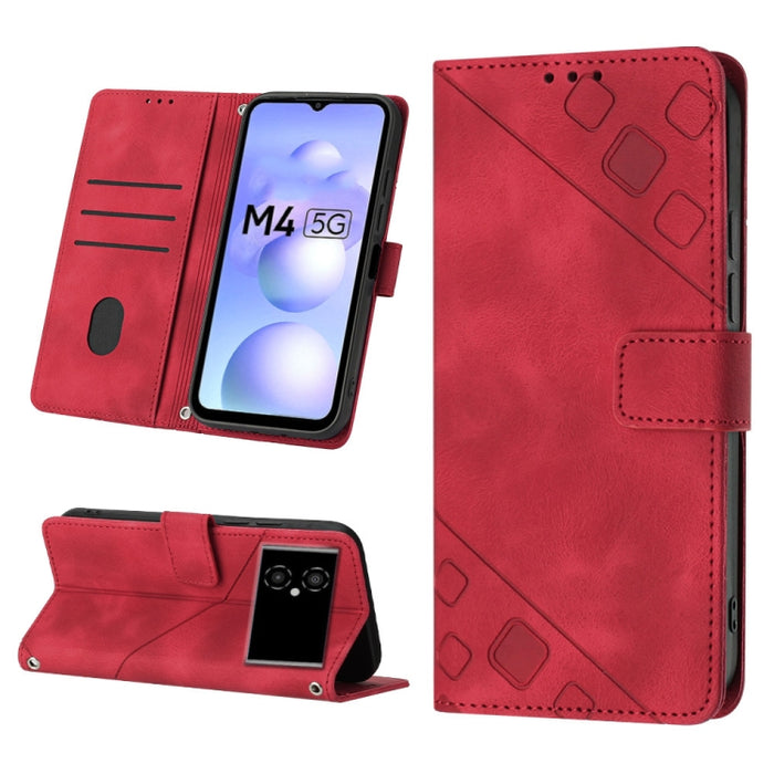 Estuche para teléfono de cuero en relieve con tacto de piel, For Xiaomi 12, For Xiaomi 12 Lite, For Xiaomi 12 Pro, For Xiaomi 12 Ultra / 12S Ultra, For Xiaomi Civi 2, For Xiaomi Poco C40, For Xiaomi Poco M4 5G / M5 4G, For Xiaomi Poco M4 Pro 4G        ...