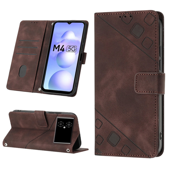 Estuche para teléfono de cuero en relieve con tacto de piel, For Xiaomi 12, For Xiaomi 12 Lite, For Xiaomi 12 Pro, For Xiaomi 12 Ultra / 12S Ultra, For Xiaomi Civi 2, For Xiaomi Poco C40, For Xiaomi Poco M4 5G / M5 4G, For Xiaomi Poco M4 Pro 4G        ...