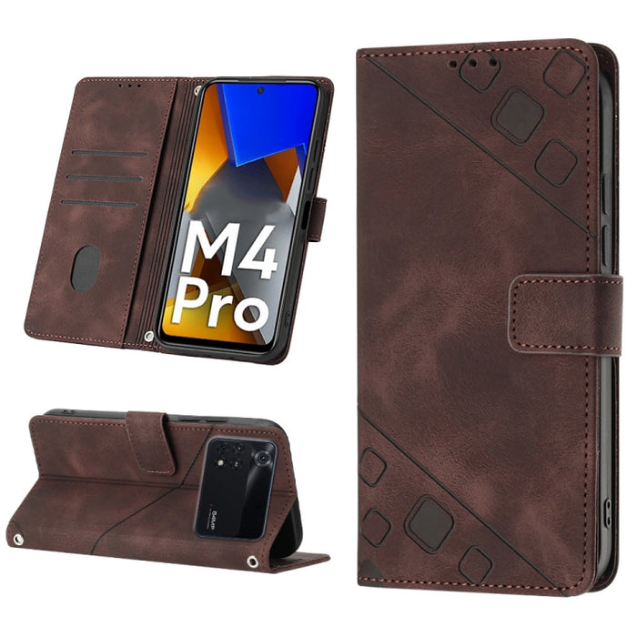 Estuche para teléfono de cuero en relieve con tacto de piel, For Xiaomi 12, For Xiaomi 12 Lite, For Xiaomi 12 Pro, For Xiaomi 12 Ultra / 12S Ultra, For Xiaomi Civi 2, For Xiaomi Poco C40, For Xiaomi Poco M4 5G / M5 4G, For Xiaomi Poco M4 Pro 4G        ...