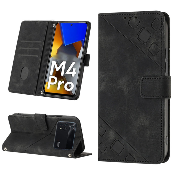Estuche para teléfono de cuero en relieve con tacto de piel, For Xiaomi 12, For Xiaomi 12 Lite, For Xiaomi 12 Pro, For Xiaomi 12 Ultra / 12S Ultra, For Xiaomi Civi 2, For Xiaomi Poco C40, For Xiaomi Poco M4 5G / M5 4G, For Xiaomi Poco M4 Pro 4G        ...