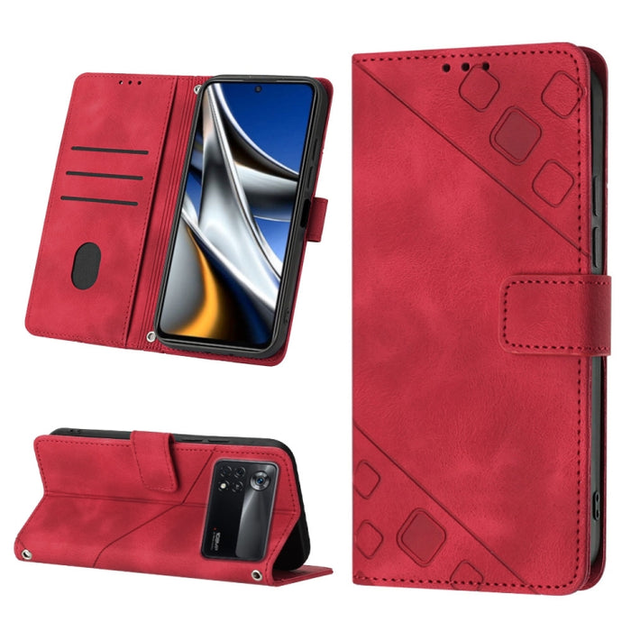 Estuche para teléfono de cuero en relieve con tacto de piel, For Xiaomi 12, For Xiaomi 12 Lite, For Xiaomi 12 Pro, For Xiaomi 12 Ultra / 12S Ultra, For Xiaomi Civi 2, For Xiaomi Poco C40, For Xiaomi Poco M4 5G / M5 4G, For Xiaomi Poco M4 Pro 4G        ...