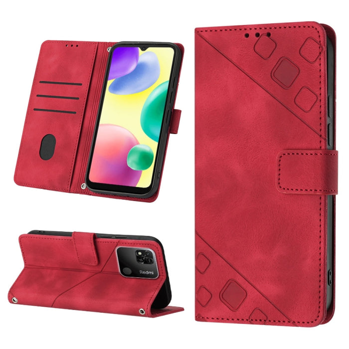 Estuche para teléfono de cuero en relieve con tacto de piel, For Xiaomi 12, For Xiaomi 12 Lite, For Xiaomi 12 Pro, For Xiaomi 12 Ultra / 12S Ultra, For Xiaomi Civi 2, For Xiaomi Poco C40, For Xiaomi Poco M4 5G / M5 4G, For Xiaomi Poco M4 Pro 4G        ...