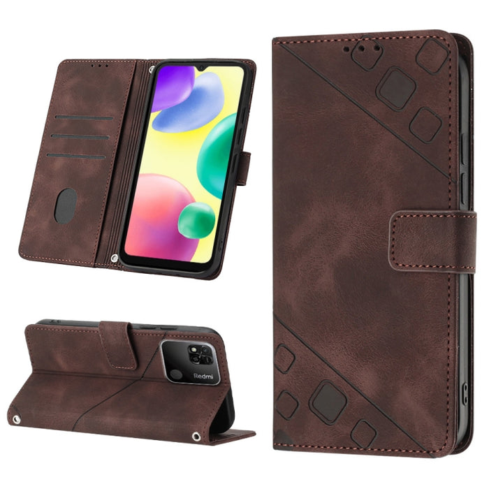 Estuche para teléfono de cuero en relieve con tacto de piel, For Xiaomi 12, For Xiaomi 12 Lite, For Xiaomi 12 Pro, For Xiaomi 12 Ultra / 12S Ultra, For Xiaomi Civi 2, For Xiaomi Poco C40, For Xiaomi Poco M4 5G / M5 4G, For Xiaomi Poco M4 Pro 4G        ...