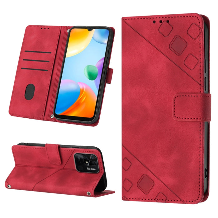 Estuche para teléfono de cuero en relieve con tacto de piel, For Xiaomi 12, For Xiaomi 12 Lite, For Xiaomi 12 Pro, For Xiaomi 12 Ultra / 12S Ultra, For Xiaomi Civi 2, For Xiaomi Poco C40, For Xiaomi Poco M4 5G / M5 4G, For Xiaomi Poco M4 Pro 4G        ...