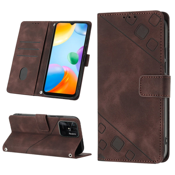 Estuche para teléfono de cuero en relieve con tacto de piel, For Xiaomi 12, For Xiaomi 12 Lite, For Xiaomi 12 Pro, For Xiaomi 12 Ultra / 12S Ultra, For Xiaomi Civi 2, For Xiaomi Poco C40, For Xiaomi Poco M4 5G / M5 4G, For Xiaomi Poco M4 Pro 4G        ...